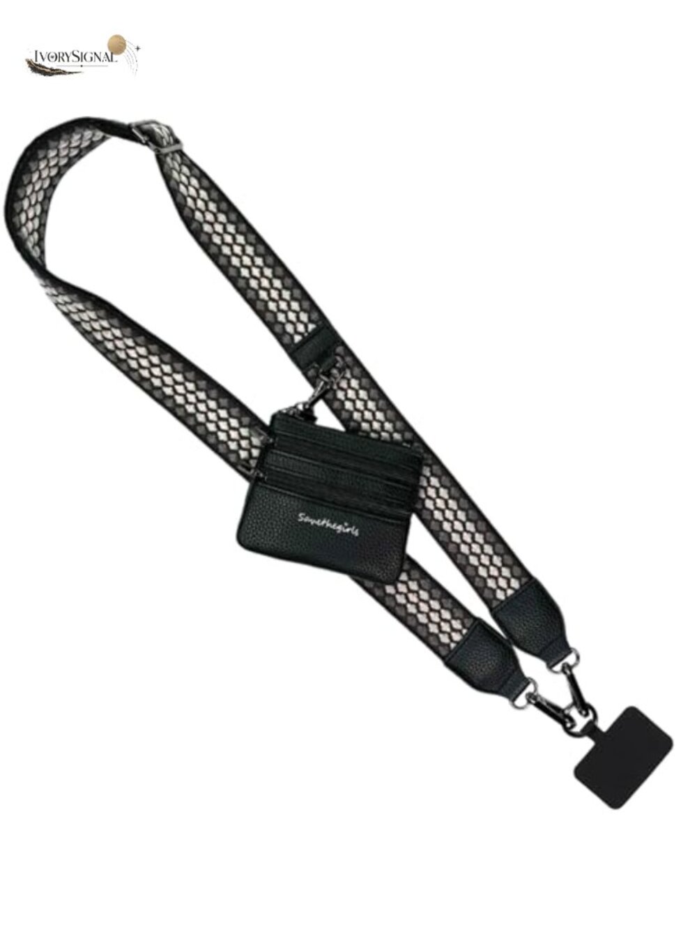 Phone Lanyard Crossbody with Wallet Pouch, Adjustable Hands-Free Strap